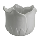Vintage white porcelain tulip-shaped pot holder