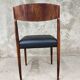 Paire de chaises salle à manger MCM palissandre cuir Danemark 1960