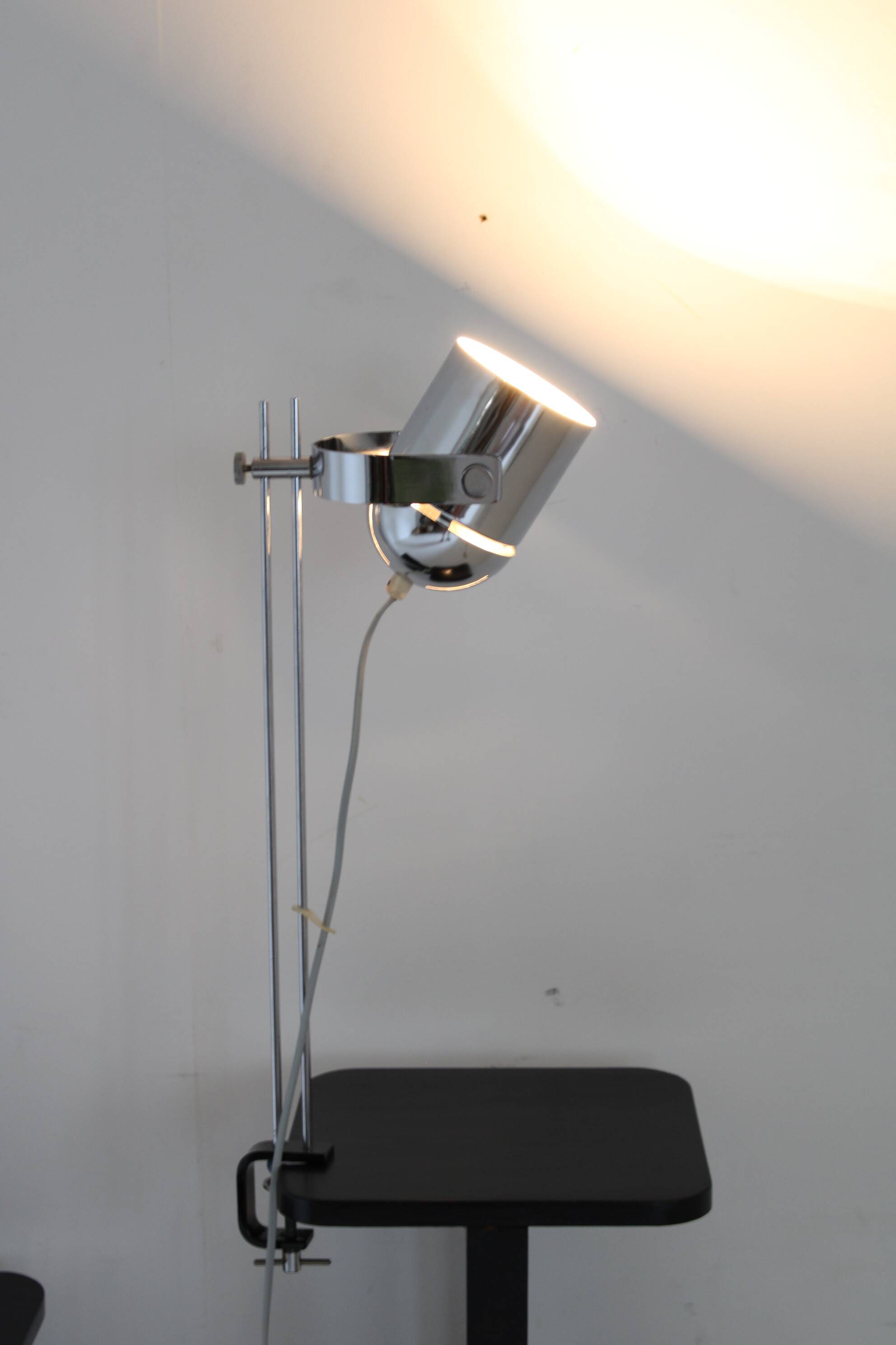 1970s Stanislav Indra Chrome Plated Table Lamp, Czechoslovakia