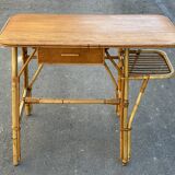Vintage rattan desk from the 60s