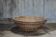 Large old wicker bowl, straw and bramble, woven bowl, rustic.