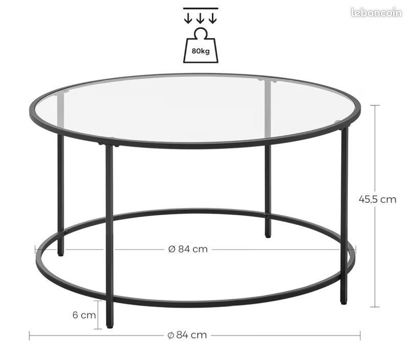 Glass coffee table - timeless and modern
