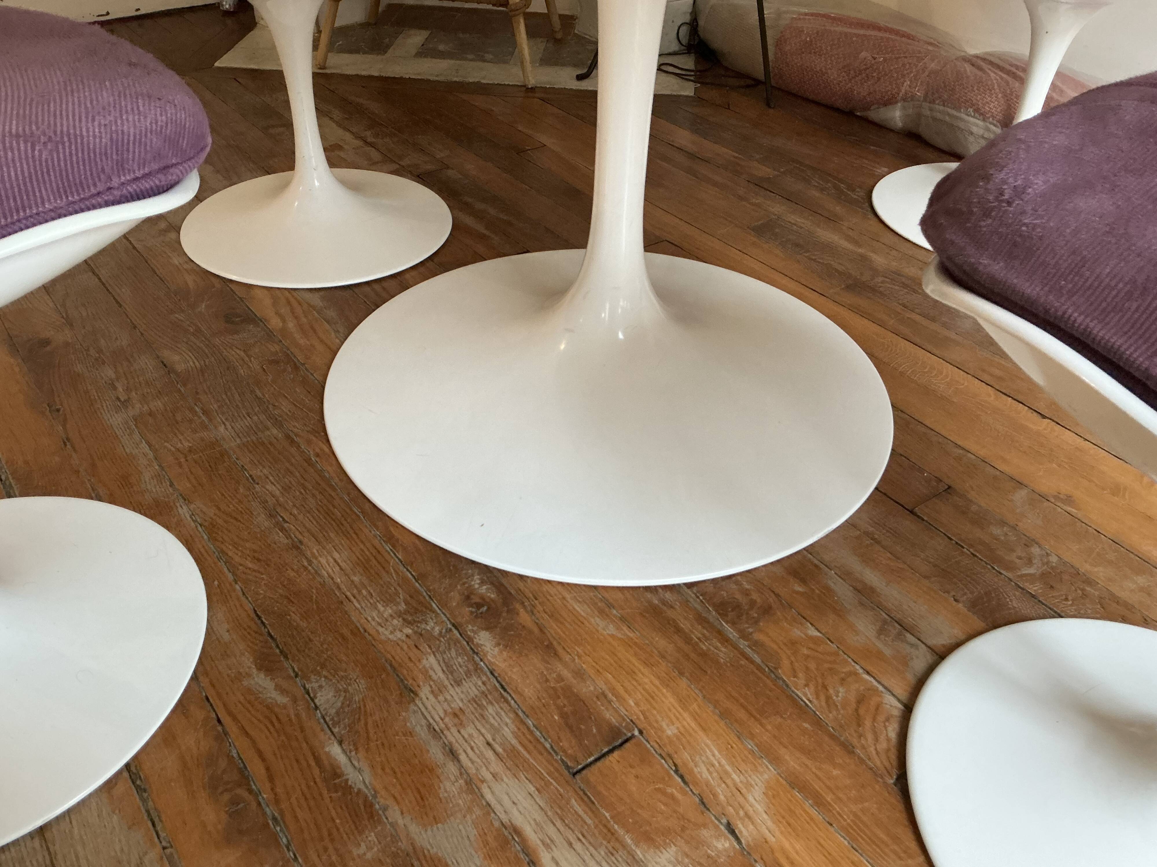 Saarinen table Knoll vintage 137 cm white marble
