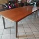 Solid walnut table circa 1980 with double patina