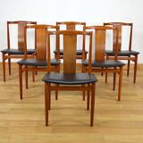 6 Danish teak chairs from 1960 by Henning Sorensen