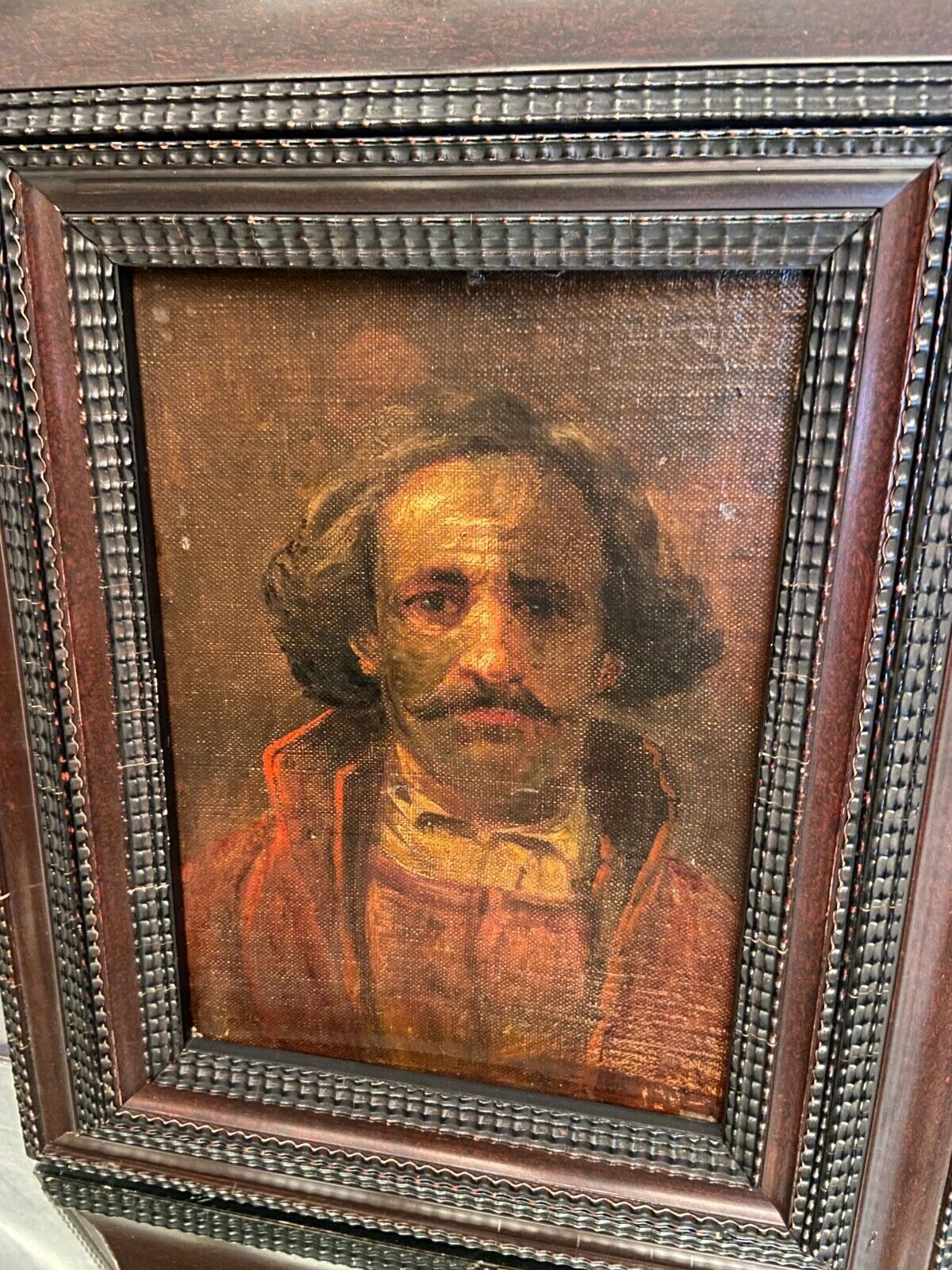 Oil painting on canvas Russian school late 19th century with portrait of a man Riabouchkine