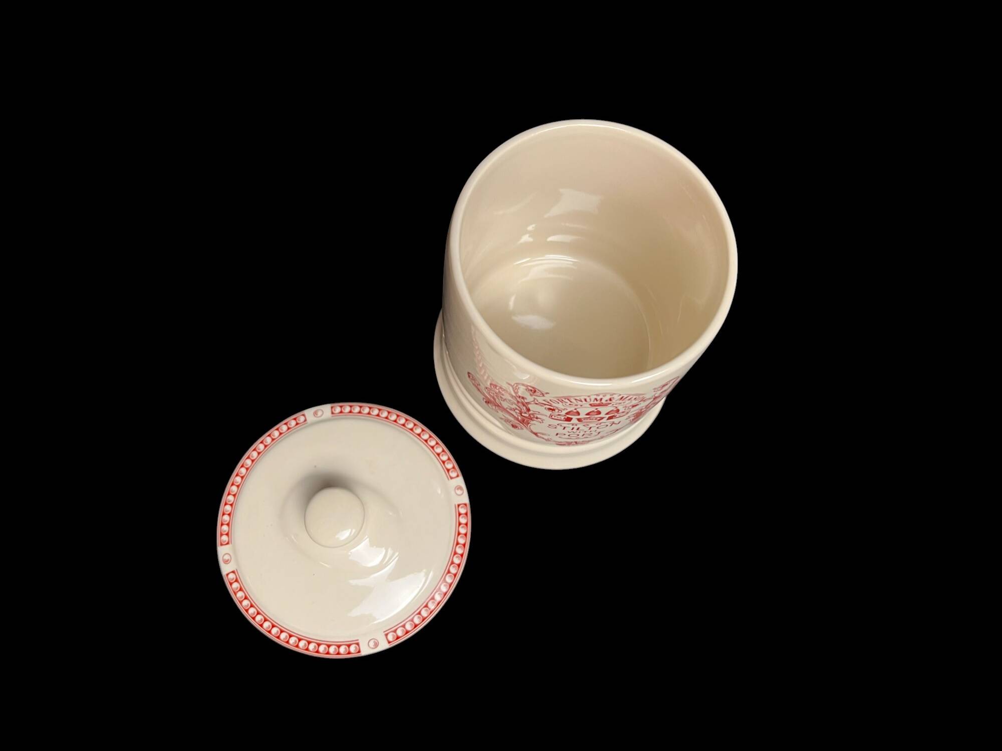 Fortnum and Mason, covered pot for Stilton candy box, 20th century