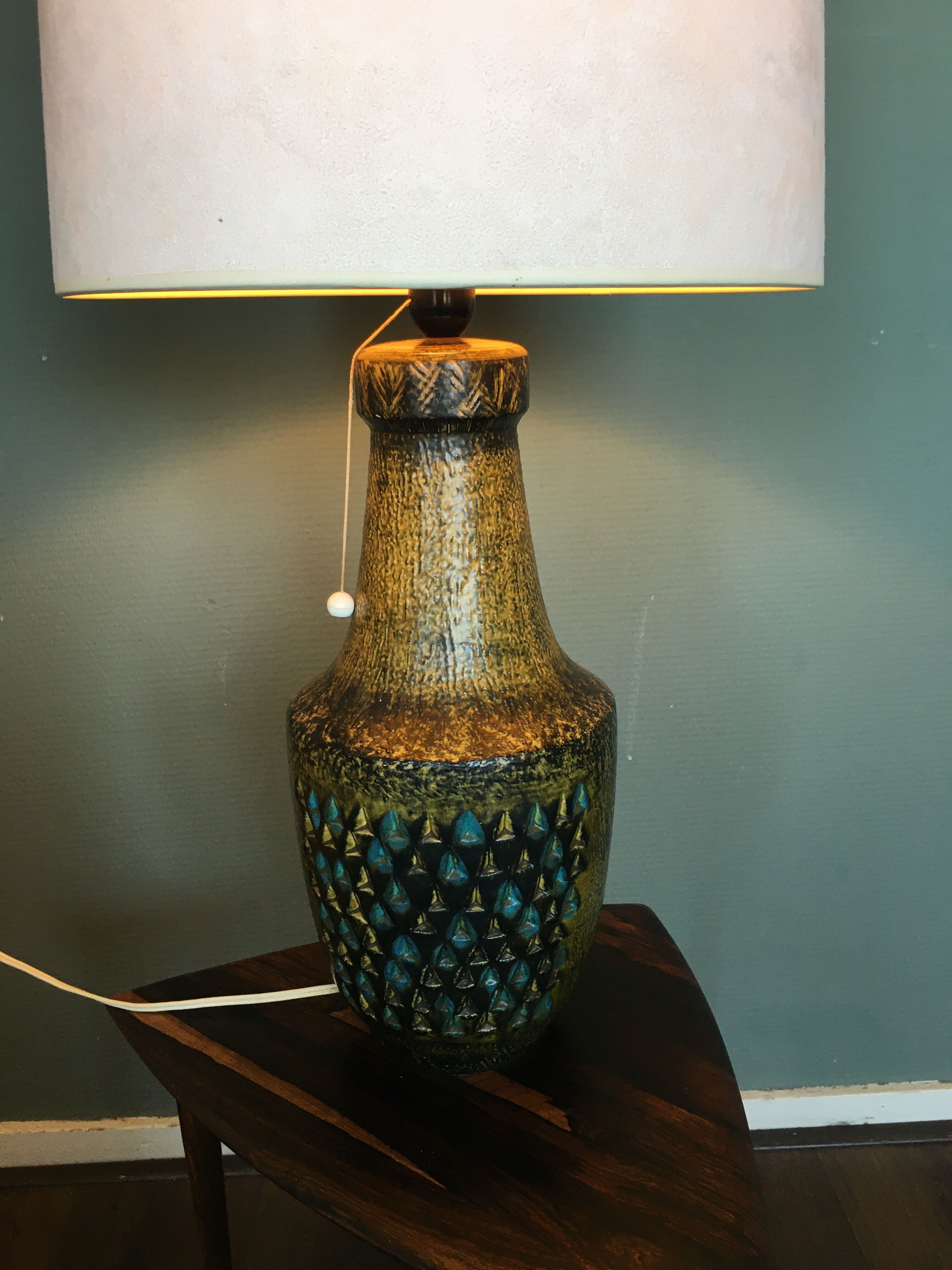 Mid-century scandinavian ceramic table lamp, 1950s