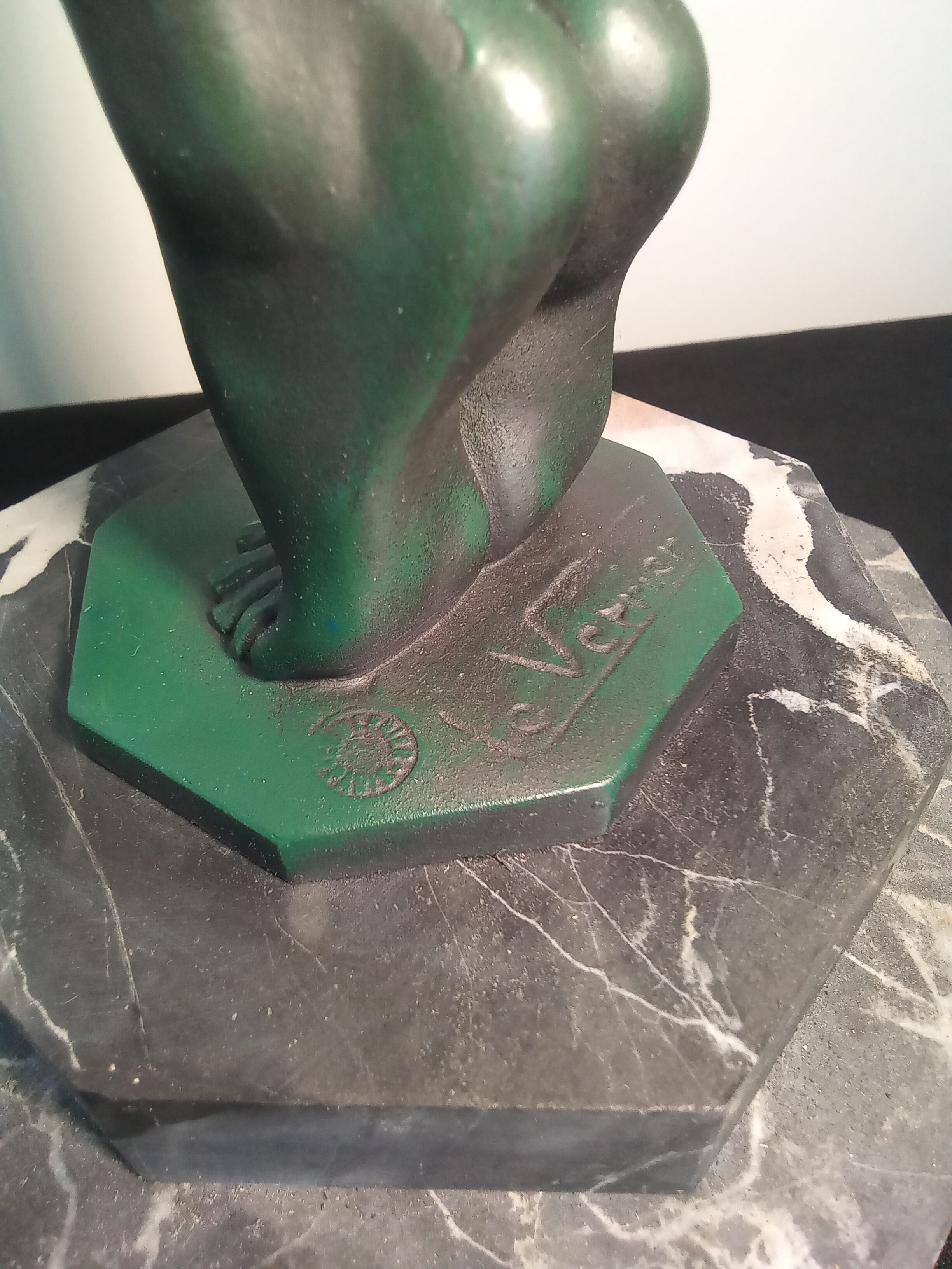 Max Le Verrier Large Art Deco lamp model "Lumina" 64 CM