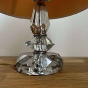 Vintage crystal and chrome lamp, France 1940