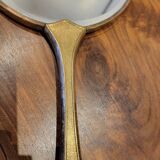 Brass hand mirror with magnifying back
