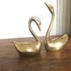 Couple of brass swans