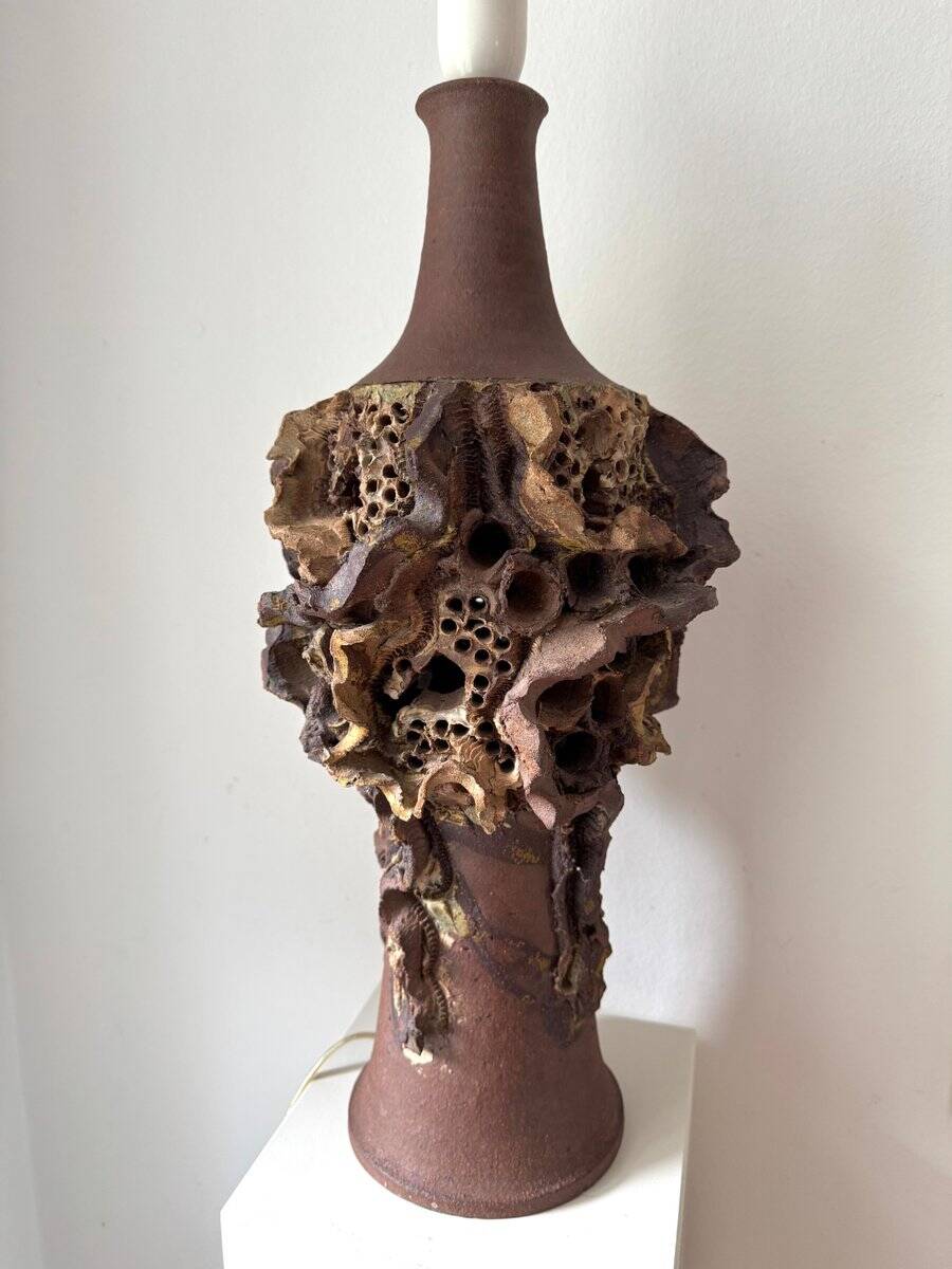 Table lamp by Bodil Marie Nielsen, denmark,  brutalist, 1960s