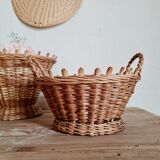 Antique rattan pot covers