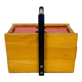 Red 50s wood worker, sewing box
