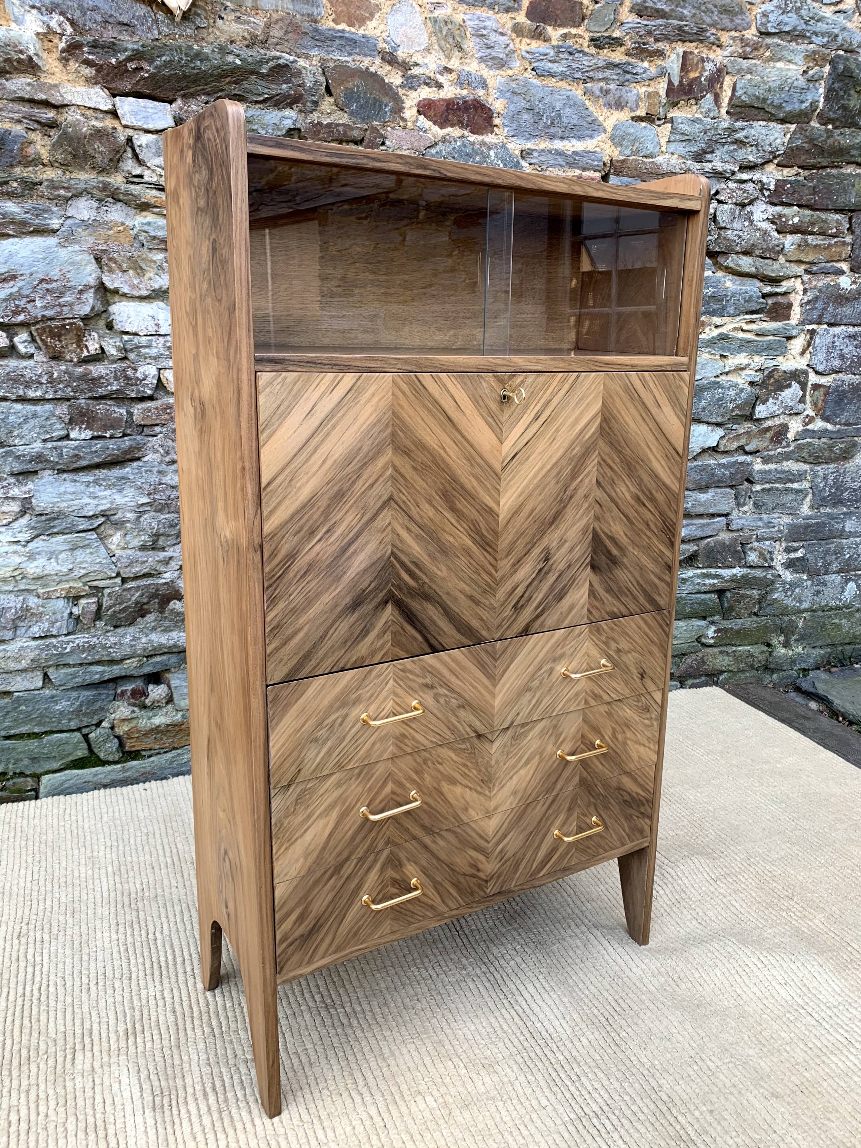 Vintage writing desk in rosewood
