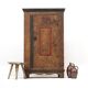 Primitive Rustic Farmhouse Folk Art Painted Bridal Cabinet