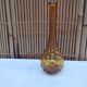 Amber soliflore vase, vintage from the 70's - H 34 cm
