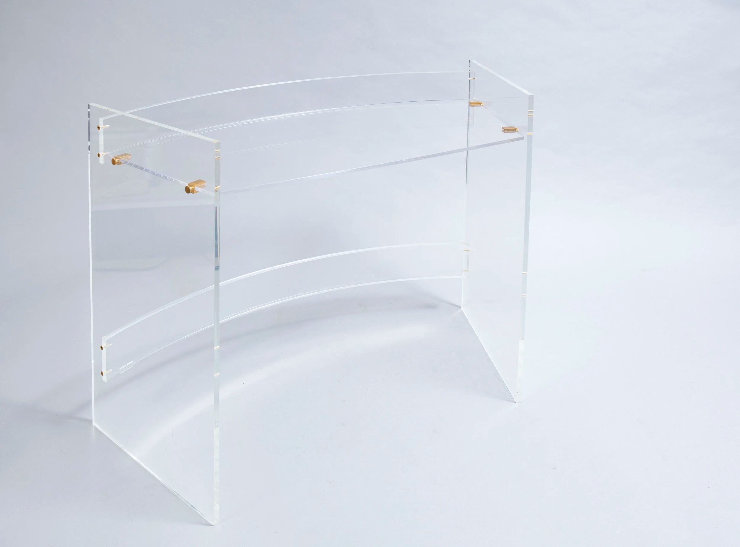 Console en plexiglas des années 70 de David Lange