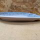 Old vallauris dish by jean austruy fish shape ceramic blue gray #b654