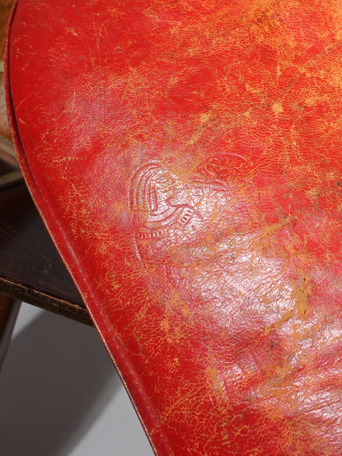 Brutalist Ottoman Camel Saddle Stool