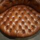 Leather Chesterfield tête-à-tête sofa, 4-seater