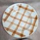 Set of 6 vintage deep plates Moulin des Loups – Checkered pattern