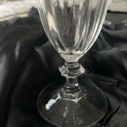 6 flûtes à champagne cristal verres à pieds ancien