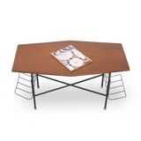Coffee table with side magazine racks, 1960s.