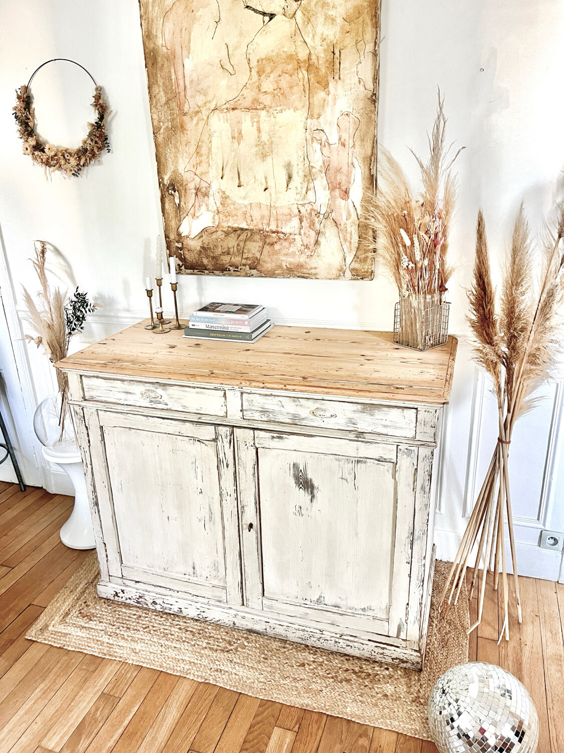 Antique patinated sideboard