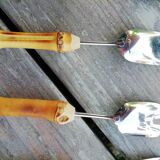 8 spoons dessert bamboo handle