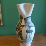 Vase en céramique vintage art Provencal , Lavandou