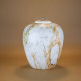 Colorful marbled opaline globe, glass lampshade, ceiling lamp, ceiling lamp, 60's