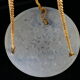 Pendant lamp washbasin art deco pressed molded glass muller freres luneville