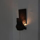 Brutalist ceramic wall sconce by Jouko Kytömaa | Finland | 1970s