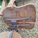Old wooden desk chair