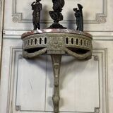 Console D’applique En Bois Sculpté, Patine En Camaïeu De Vert, XVIIIéme S