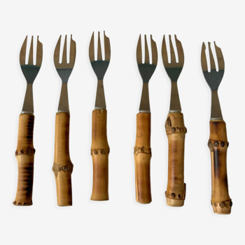 Bamboo oyster forks