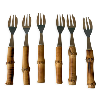 Bamboo oyster forks