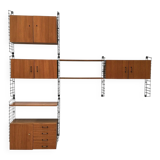 Vintage teak modular wall system by Tomado for Musterring, 1960s