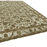 Hand-Knotted Anatolian Vintage 1970s 286 cm x 390 cm Beige Wool Carpet