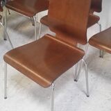 Set of 6 Danish thermoformed chairs