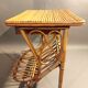 Bedside table magazine rack rattan and bamboo vintage 1960/1970.