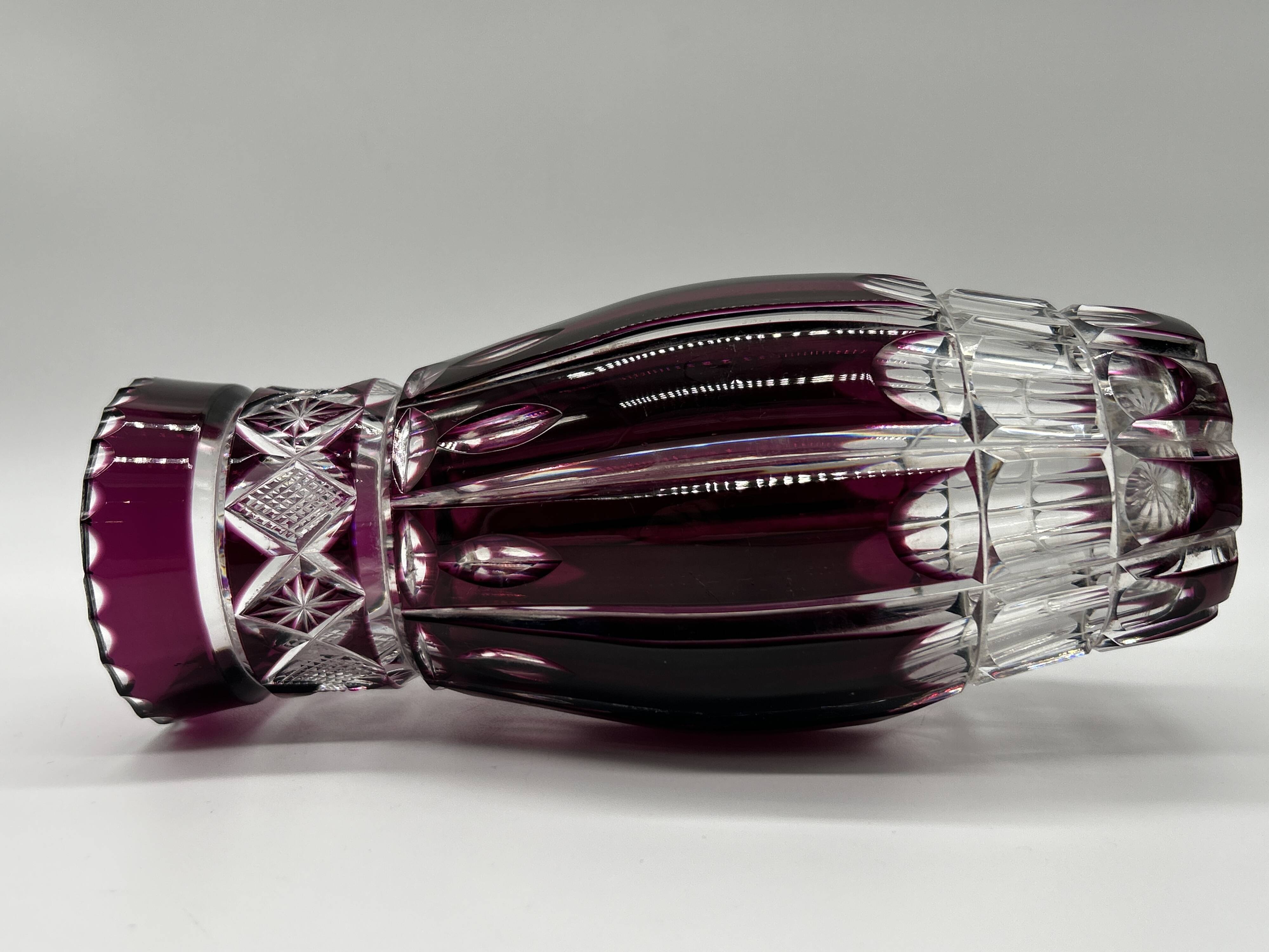 Art deco vase from val saint-lambert - model "m.k.m"