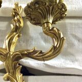 Louis XV style bronze wall lamp with 2 lights