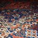 Tapis antique fait main Khamseh persan 156cm x 194cm (1900s)