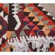 1970s Vintage Turkish Hand-Knotted Wool Cotton Red Runner Rug 89x294
