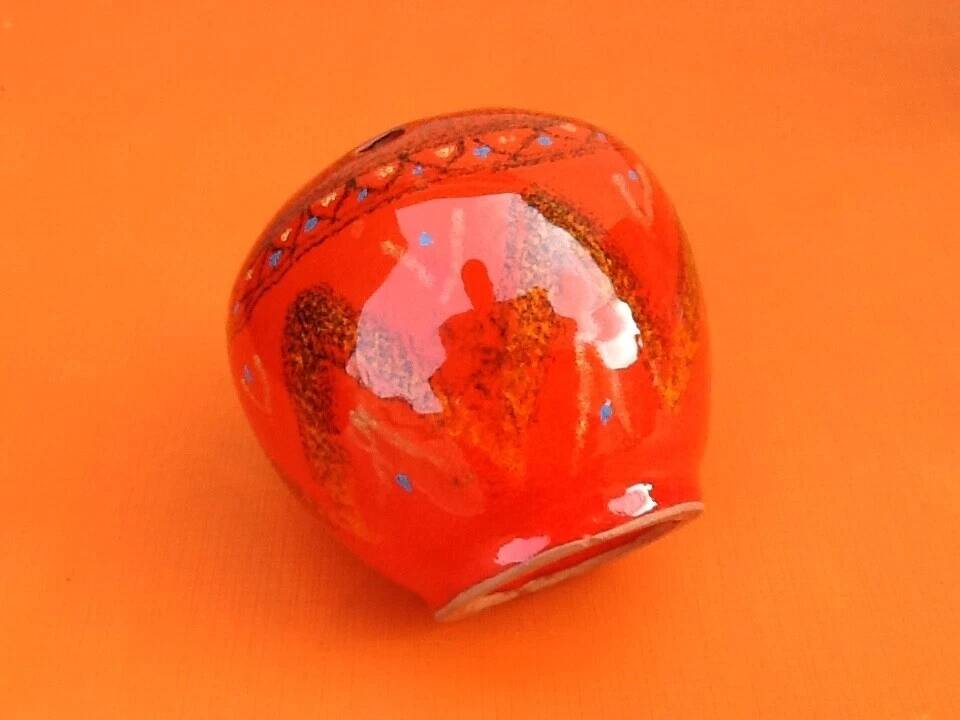 Centerpiece vase flower pick glazed ceramic