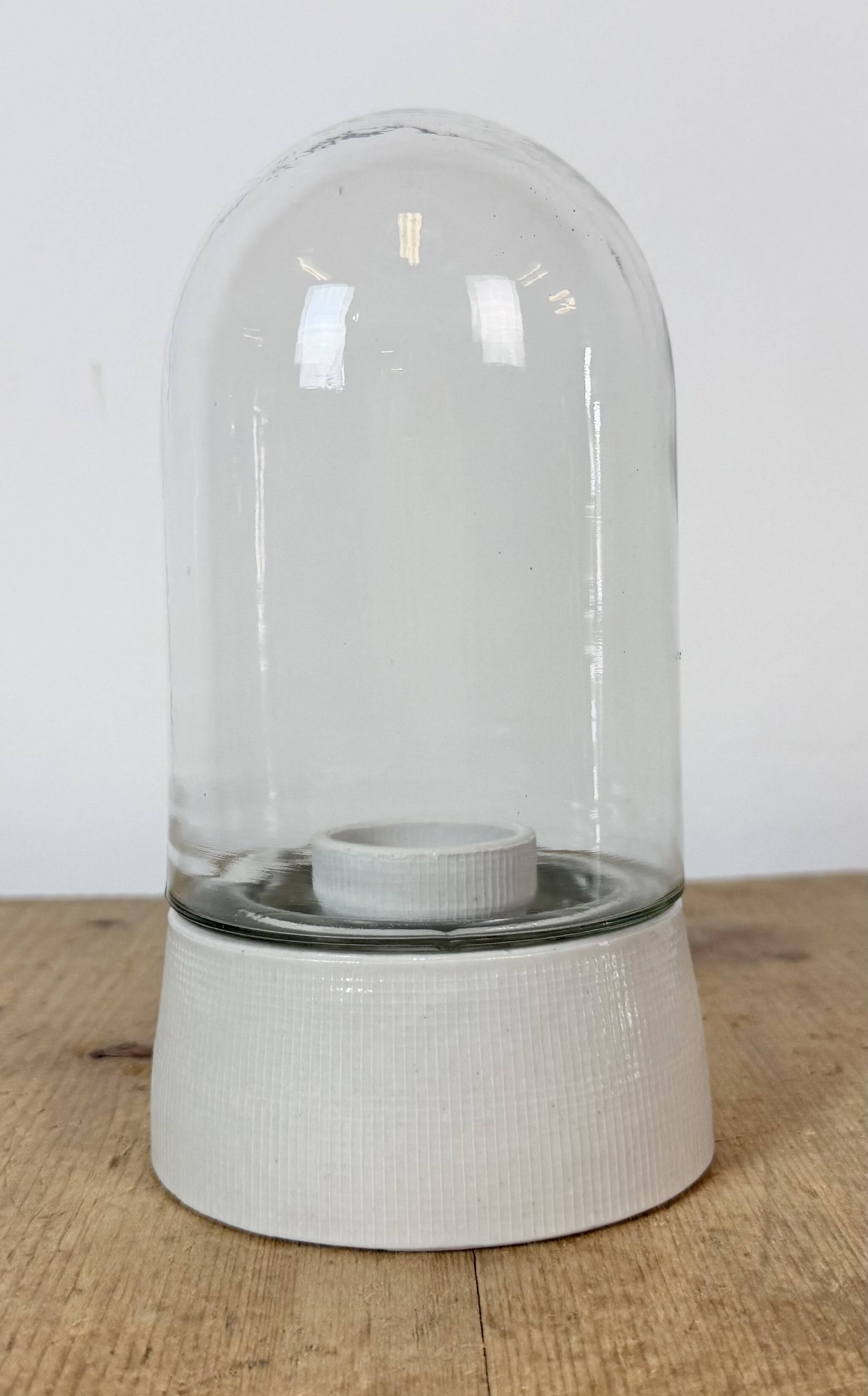 Vintage White Porcelain Ceiling Light, 1970s