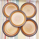 Assiettes plates grès Meylan St Amand
